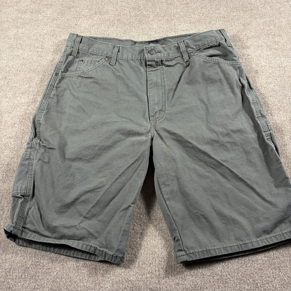 Dickies Cargo Shorts Men's Size 36 Military Green Cotton Mid Rise